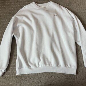 Alo White Crewneck Sweatshirt L